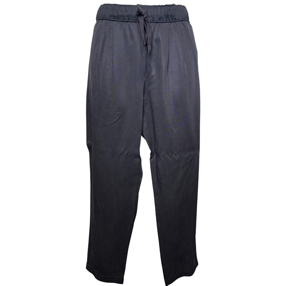Cabi‎ Womens Black Drawstring Elastic Waist Straight Leg Pants Sz S Relaxed Soft